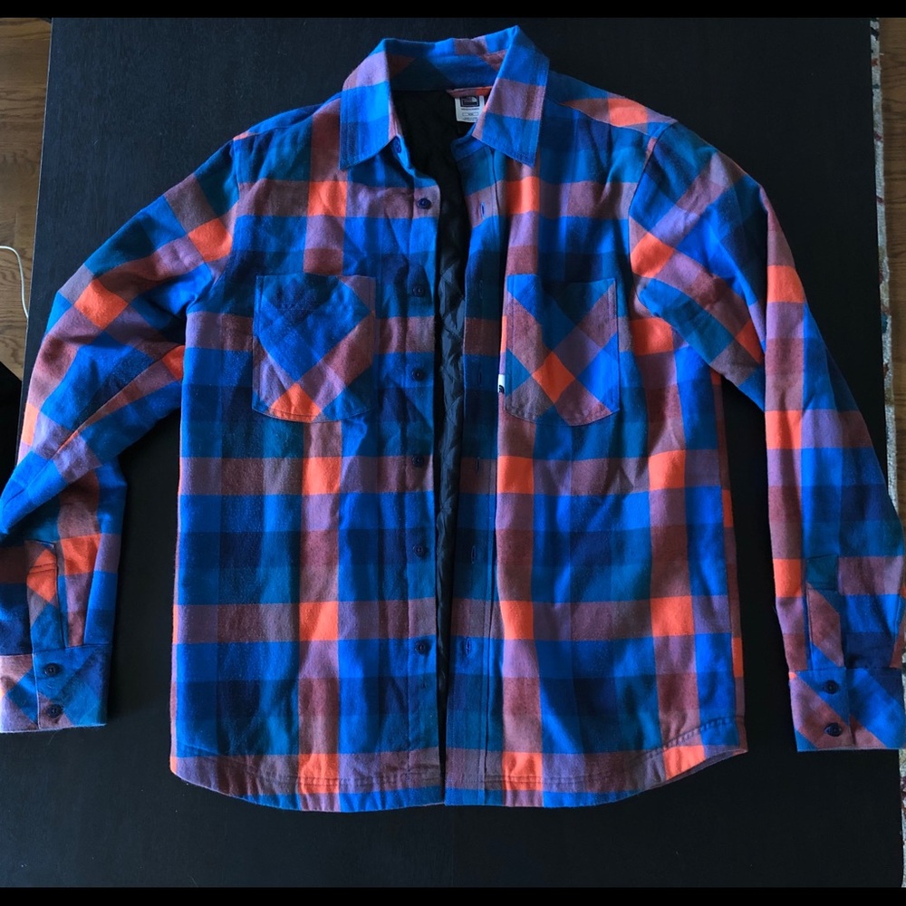 North Face Quilted Lined Flannel Medium